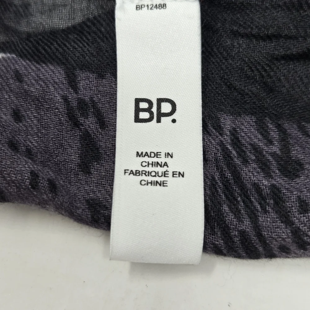 BP BRASS PLUM LIGHTWEIGHT SCARF SHAWL WRAP BLACK PINK PURPLE ABSTRACT WOMEN OS
